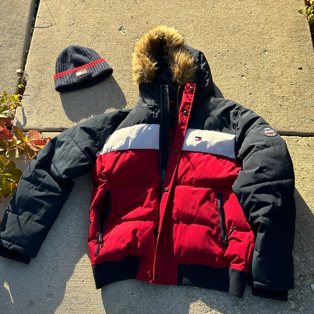 Tommy Hilfiger coat with hat to match